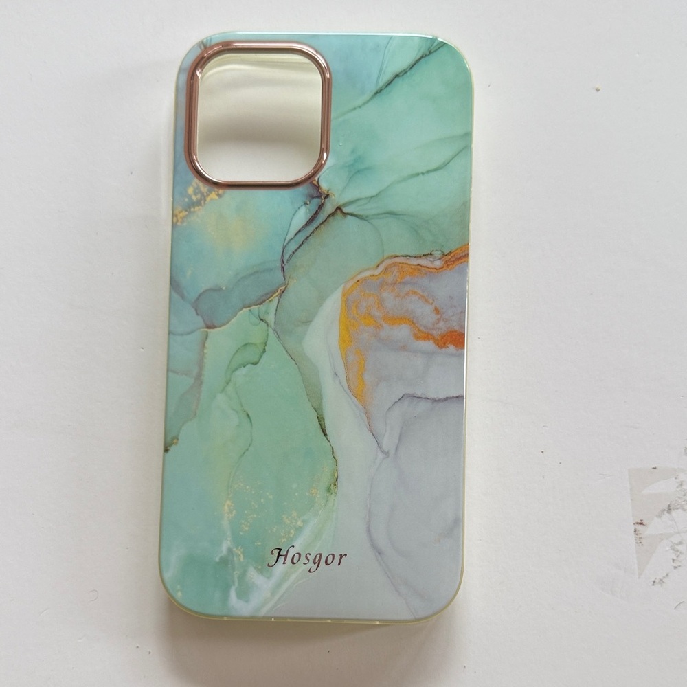 Green and Gold Marble Phone Case